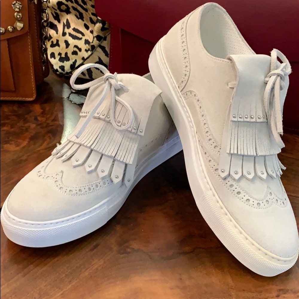 Sartore Paris - Ivory Suede Keltie Sneakers